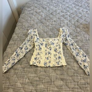 Reformation floral blouse